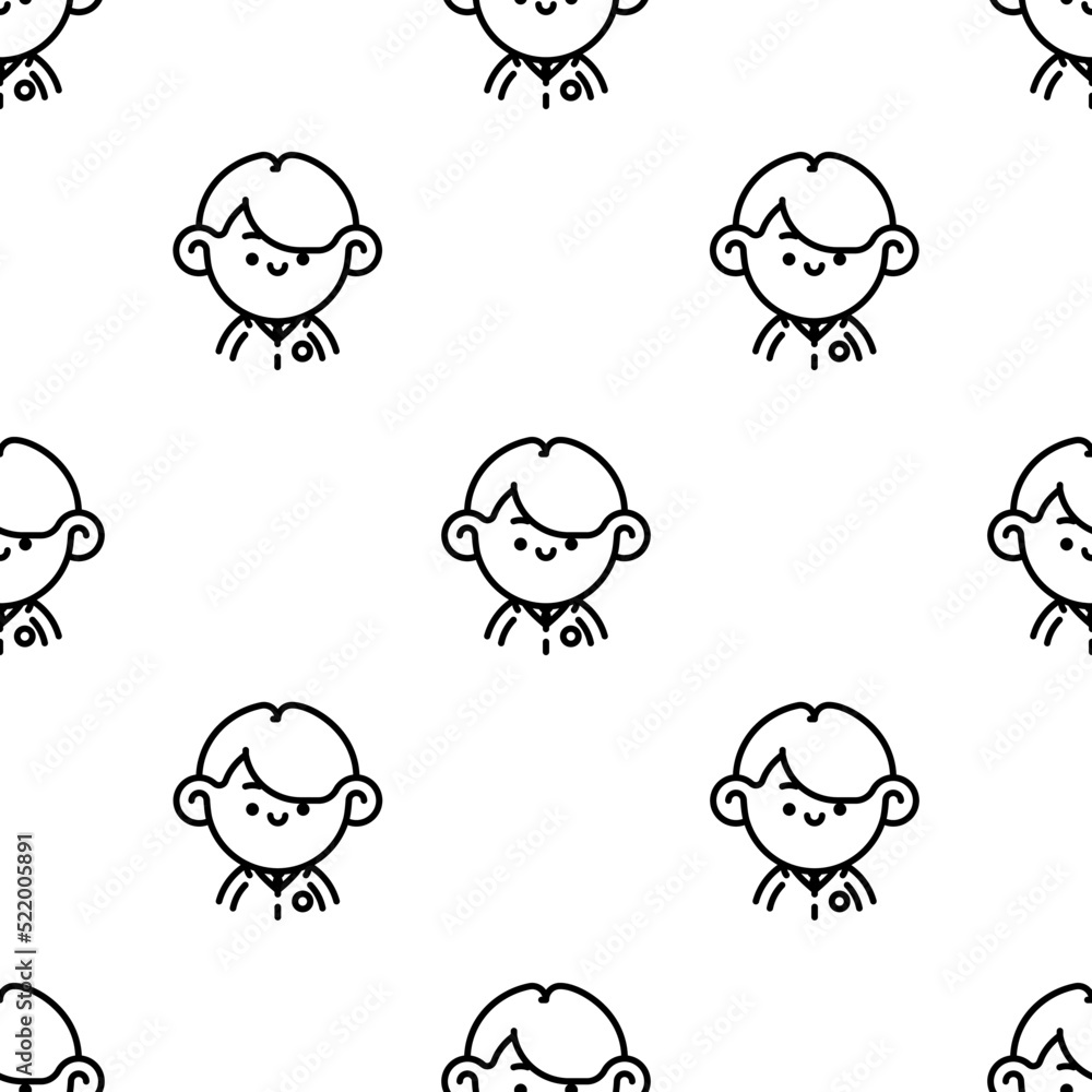 Poster student icon pattern. seamless student pattern on white background.