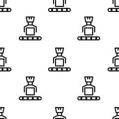 robot icon pattern. Seamless robot pattern on white background.