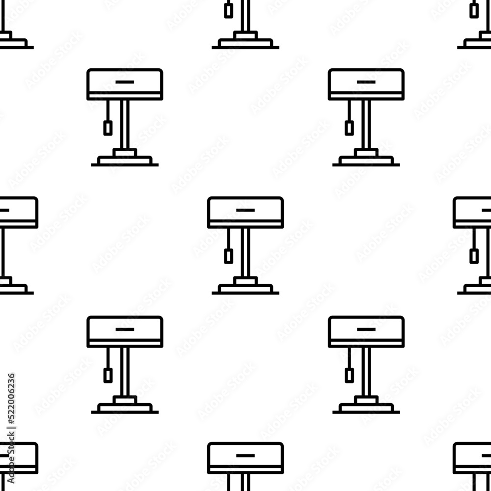 Poster lamp icon pattern. seamless lamp pattern on white background.