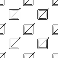 sewing icon pattern. Seamless sewing pattern on white background.