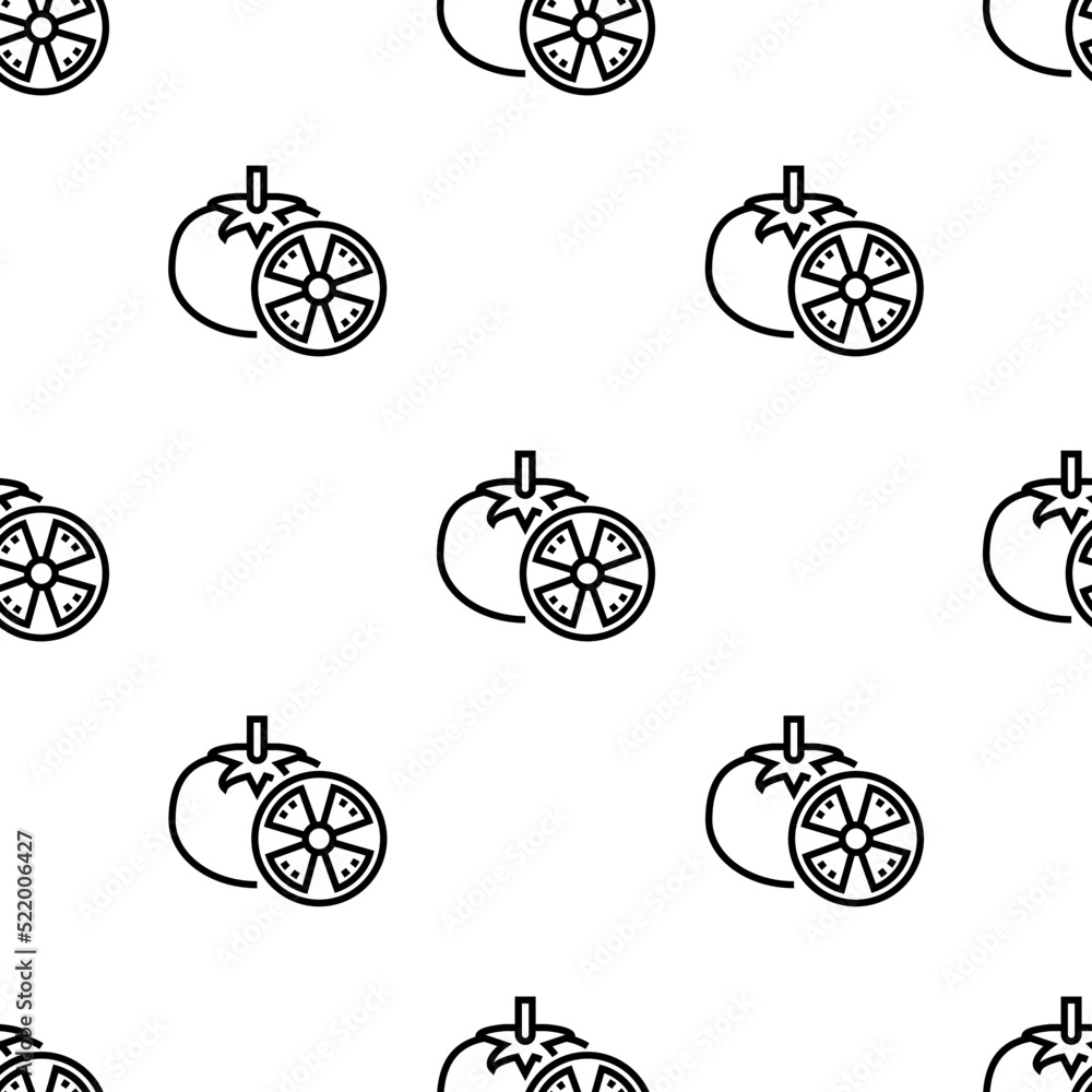 Poster tomatoes icon pattern. seamless tomatoes pattern on white background.