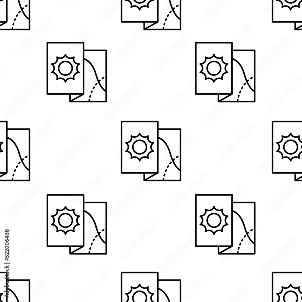 Poster map icon pattern. seamless map pattern on white background.