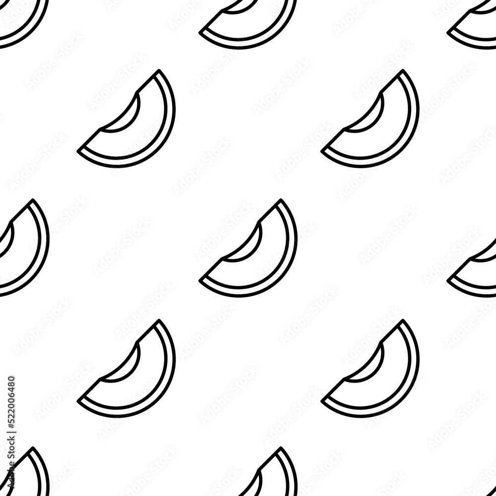 Poster melon icon pattern. seamless melon pattern on white background.