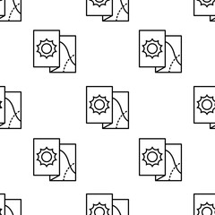 map icon pattern. Seamless map pattern on white background.