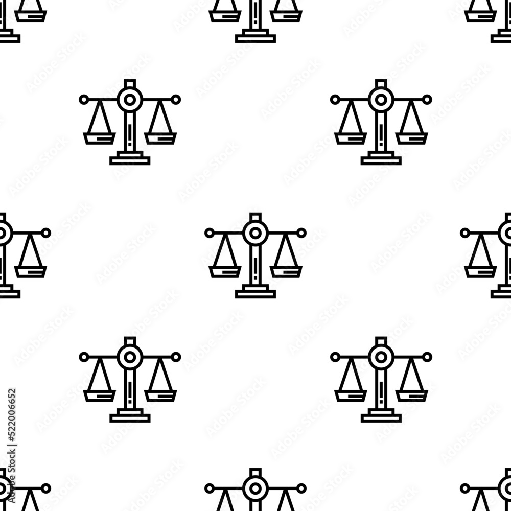 Poster scale icon pattern. seamless scale pattern on white background.