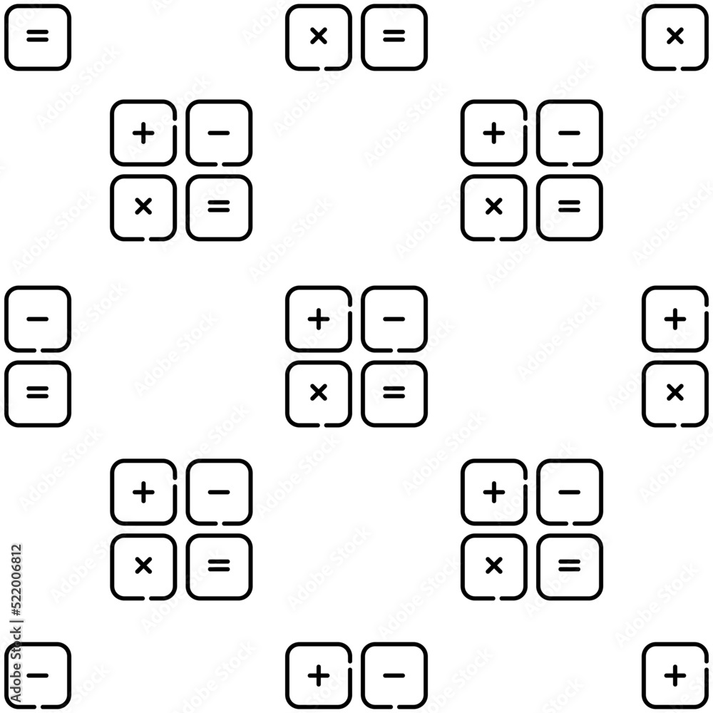 Poster maths icon pattern. seamless maths pattern on white background.