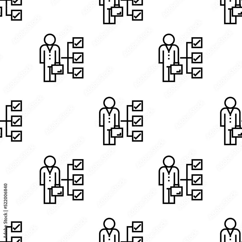 Poster skills icon pattern. seamless skills pattern on white background.