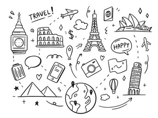 Travel Vector illustration. Drawing design concept