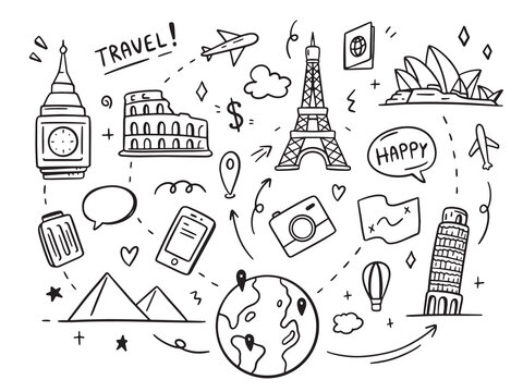 Travel Vector illustration. Drawing design concept