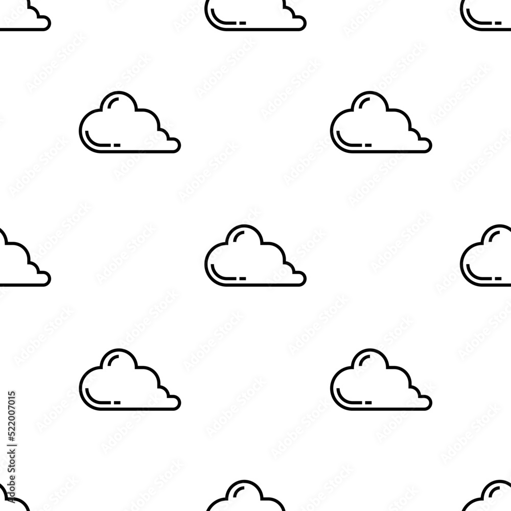 Poster cloud computing icon pattern. seamless cloud computing pattern on white background.