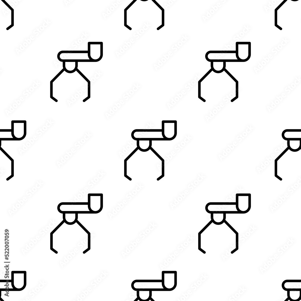 Aufkleber robot icon pattern. seamless robot pattern on white background.