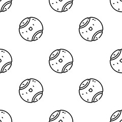 tennis ball icon pattern. Seamless tennis ball pattern on white background.