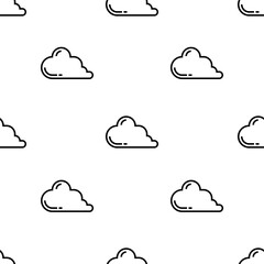 cloud computing icon pattern. Seamless cloud computing pattern on white background.
