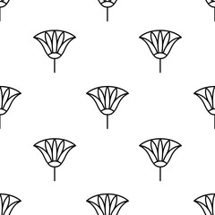 fan icon pattern. Seamless fan pattern on white background.