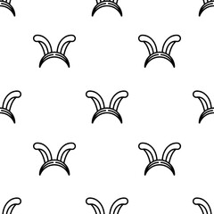 ears icon pattern. Seamless ears pattern on white background.