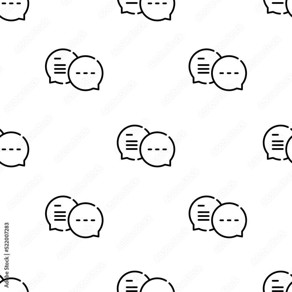 Poster chat icon pattern. seamless chat pattern on white background.