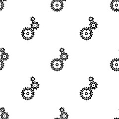 settings icon pattern. Seamless settings pattern on white background.