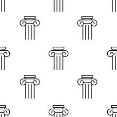 column icon pattern. Seamless column pattern on white background.