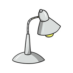 Light table lamp for students and schoolchildren, vector illustration in cartoon