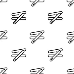 stick icon pattern. Seamless stick pattern on white background.