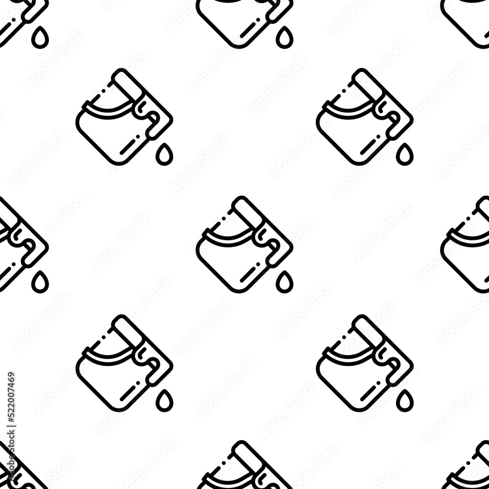 Aufkleber bucket icon pattern. seamless bucket pattern on white background.