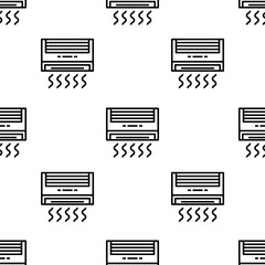 air conditioner icon pattern. Seamless air conditioner pattern on white background.