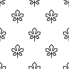 maple leaf icon pattern. Seamless maple leaf pattern on white background.