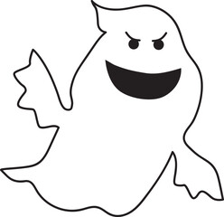 Scary ghost clipart