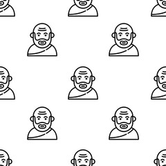 socrates icon pattern. Seamless socrates pattern on white background.