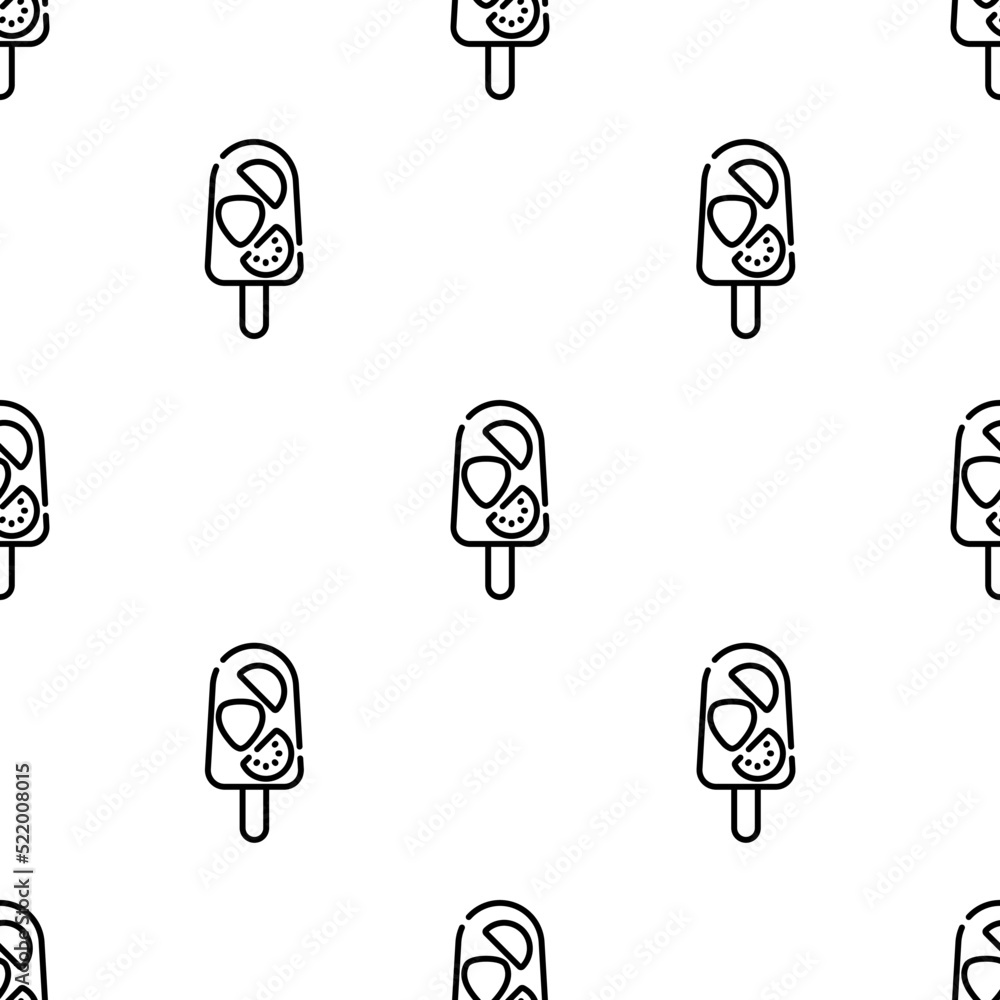 Aufkleber popsicle icon pattern. seamless popsicle pattern on white background.
