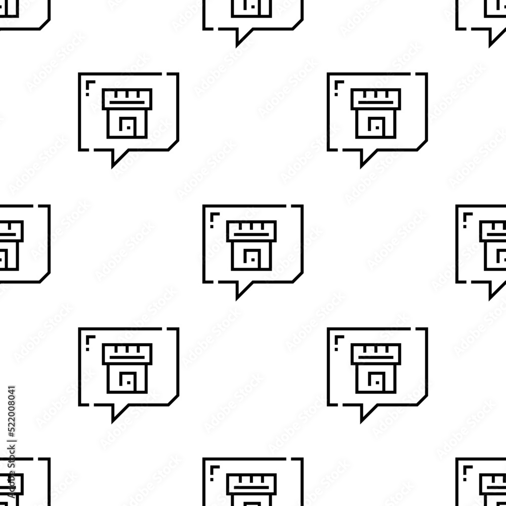 Poster chat icon pattern. seamless chat pattern on white background.