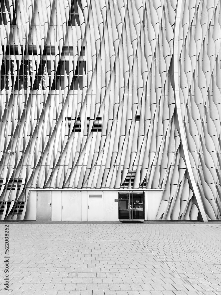 Poster Exterior of modern architecture. Building abstract background  pattern