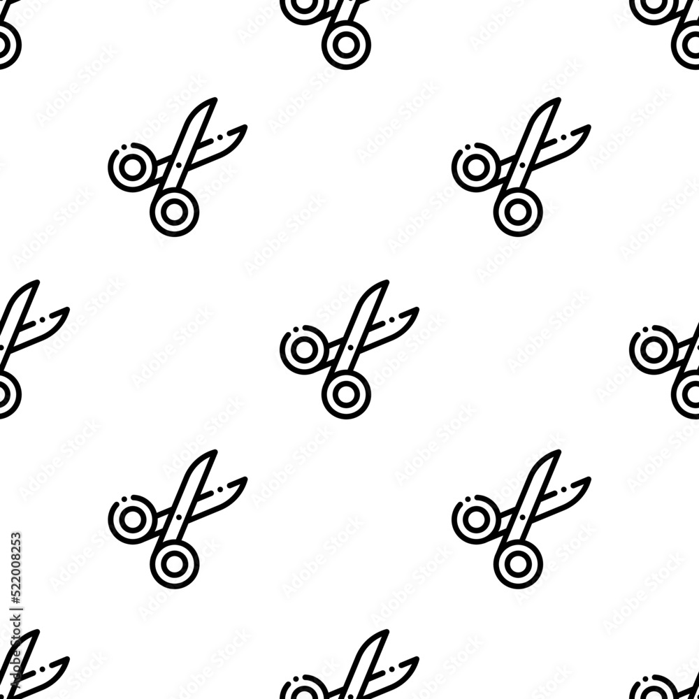 Aufkleber scissors icon pattern. seamless scissors pattern on white background.