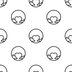 pluto icon pattern. Seamless pluto pattern on white background.