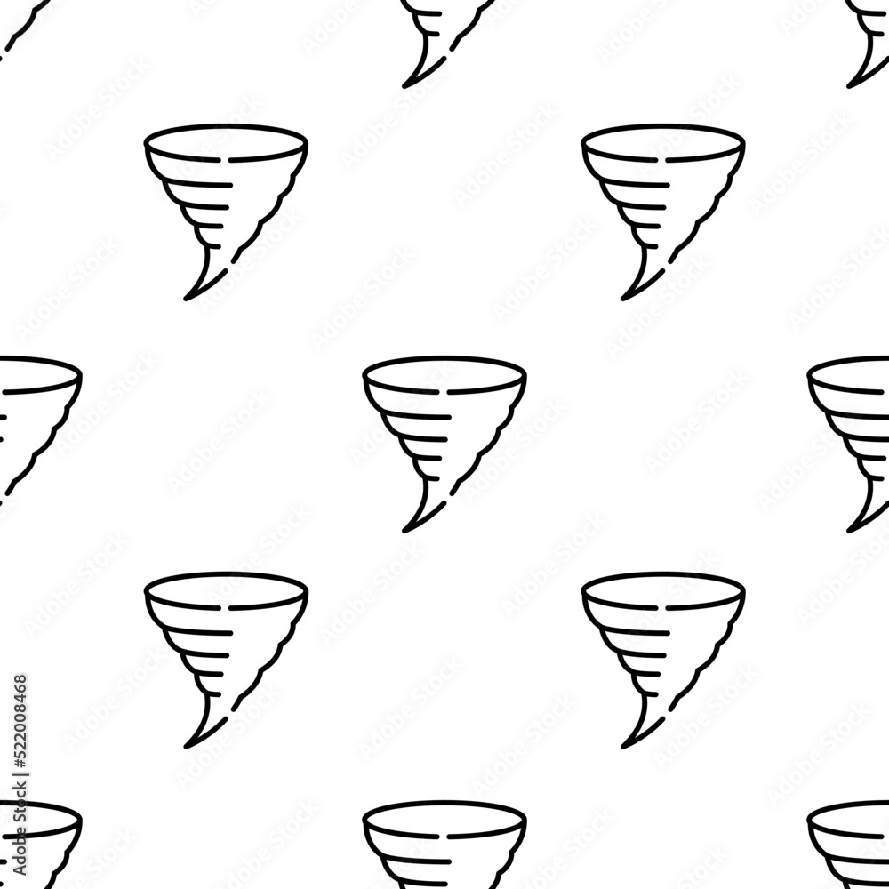 Poster tornado icon pattern. seamless tornado pattern on white background.