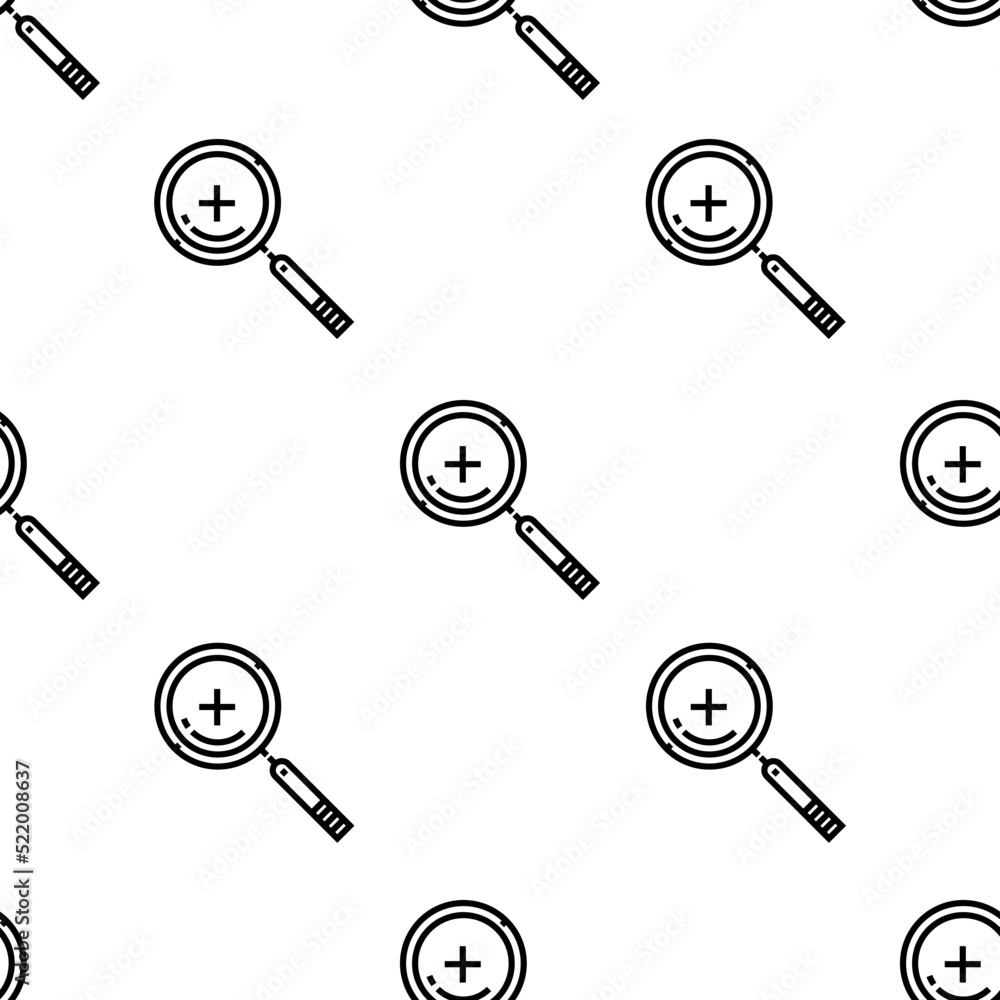 Poster zoom in icon pattern. seamless zoom in pattern on white background.