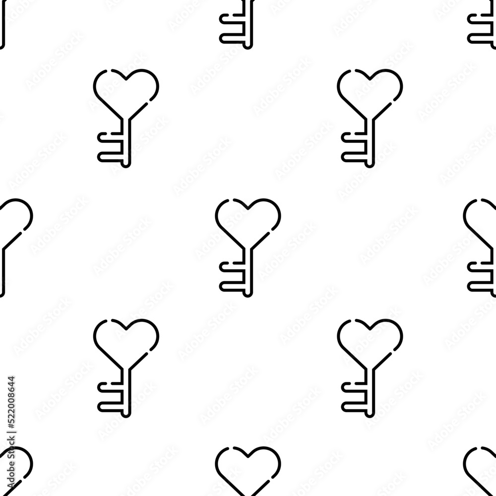 Aufkleber key icon pattern. seamless key pattern on white background.