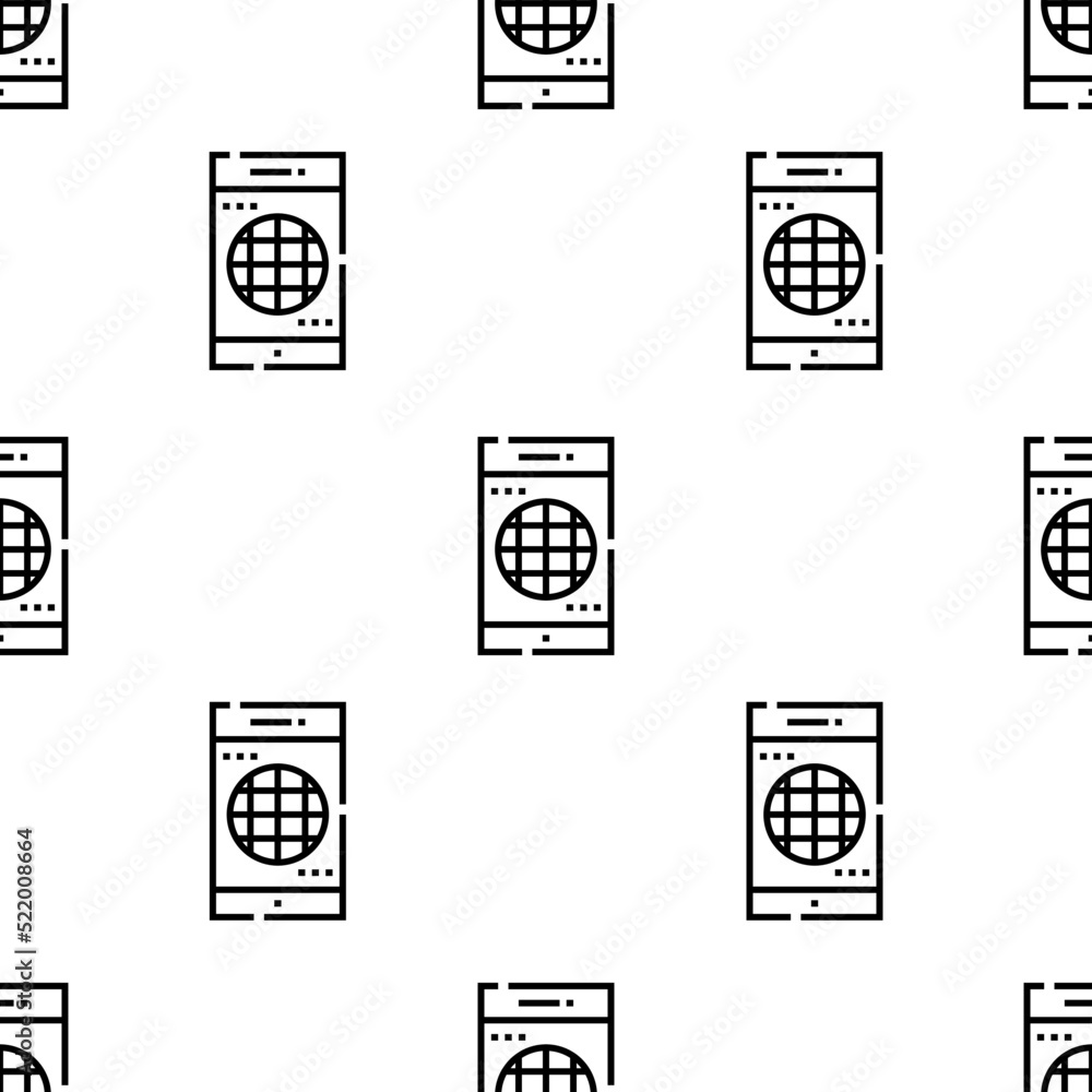 Poster smartphone icon pattern. seamless smartphone pattern on white background.
