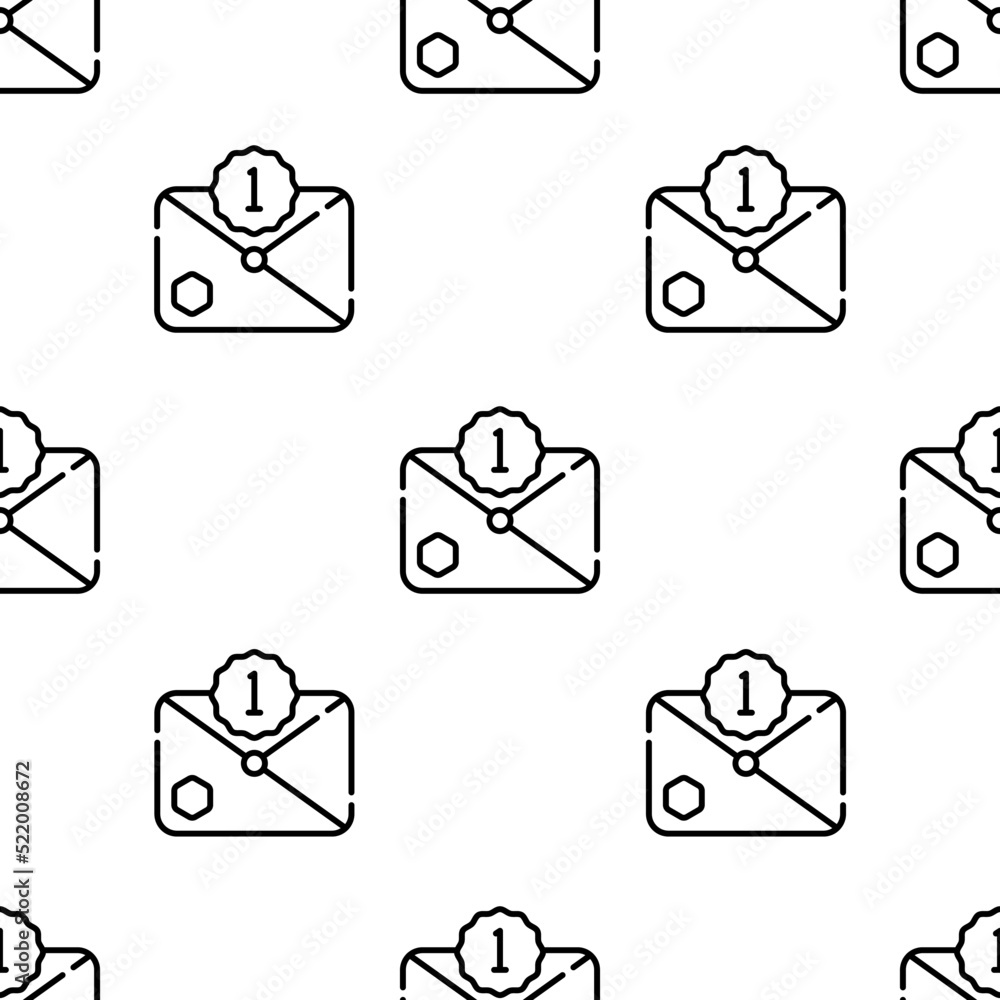 Poster email icon pattern. seamless email pattern on white background.