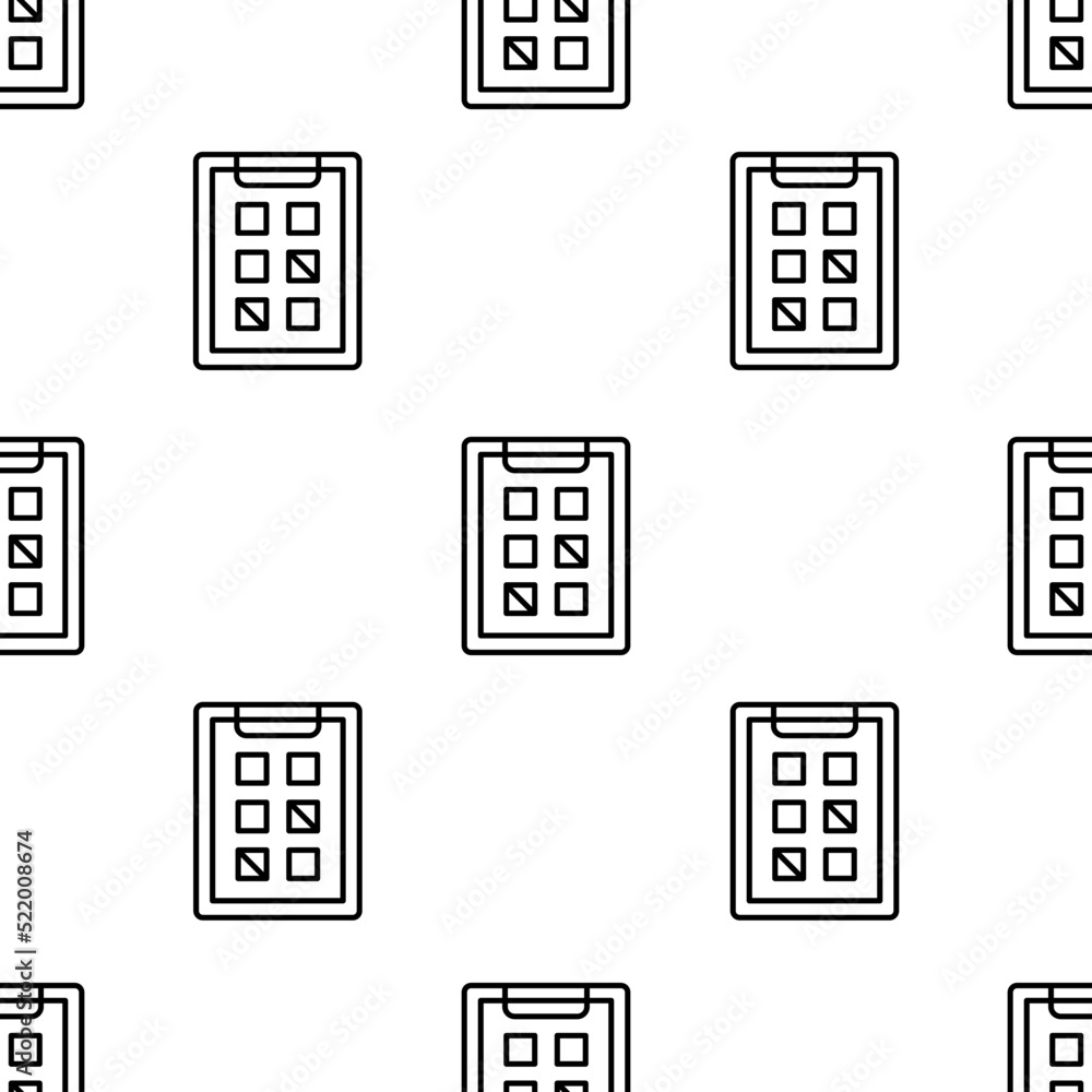 Poster tasks icon pattern. seamless tasks pattern on white background.