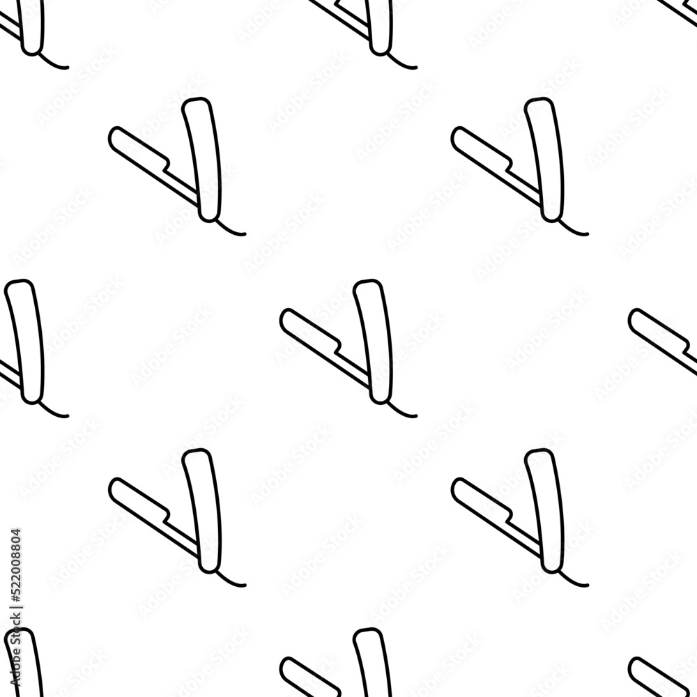 Poster razor icon pattern. seamless razor pattern on white background.