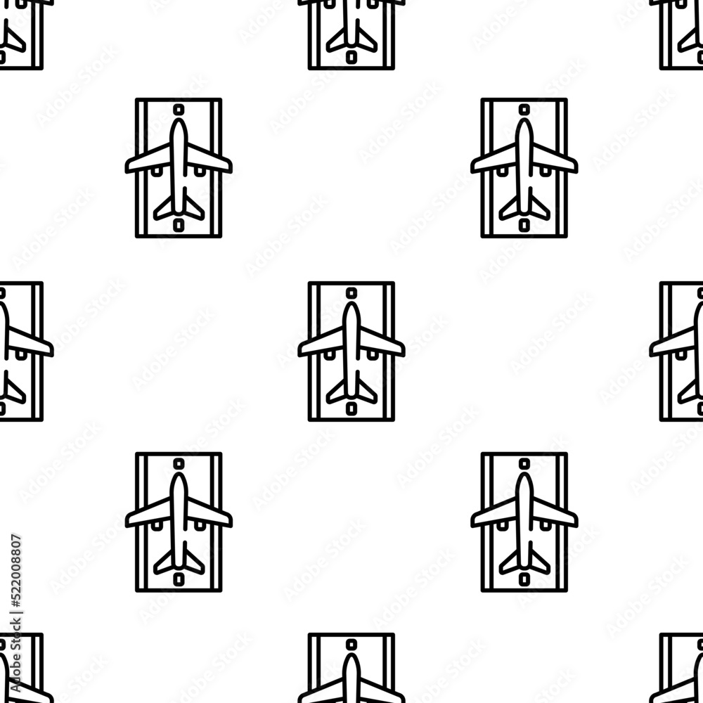 Poster runway icon pattern. seamless runway pattern on white background.