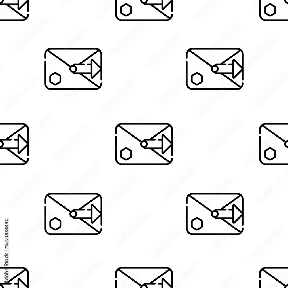 Poster email icon pattern. seamless email pattern on white background.