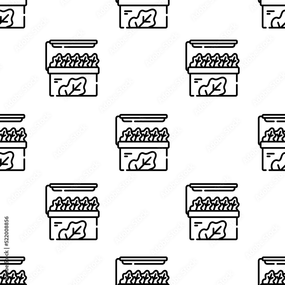 Poster store icon pattern. seamless store pattern on white background.