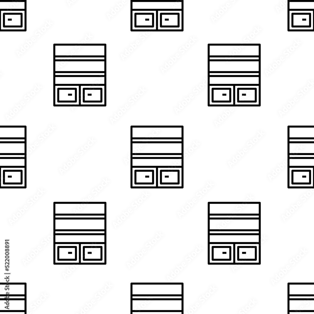 Poster bookshelf icon pattern. seamless bookshelf pattern on white background.