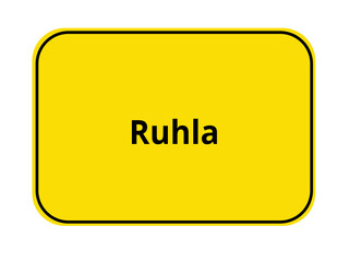 Ortseingangsschild - Ruhla