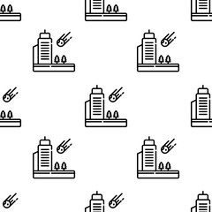 Obraz premium meteorite icon pattern. Seamless meteorite pattern on white background.