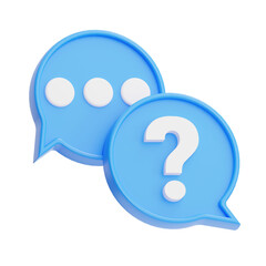 question chat illustration 3d