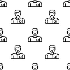 man icon pattern. Seamless man pattern on white background.