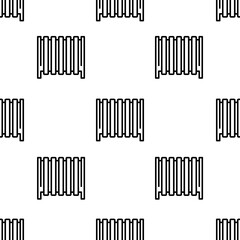 radiator icon pattern. Seamless radiator pattern on white background.